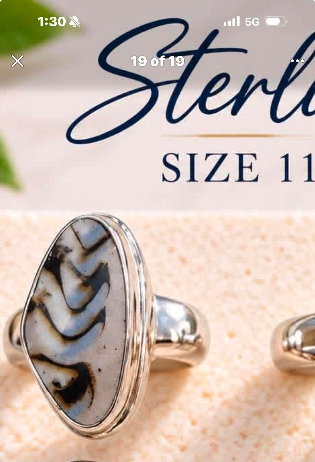 Sterling silver chaney ring size 11