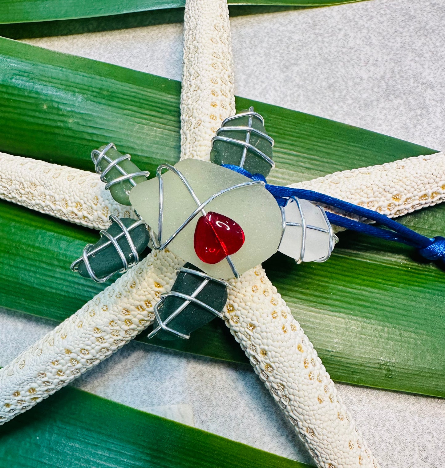 Sea Glass Sea Turtle Ornament