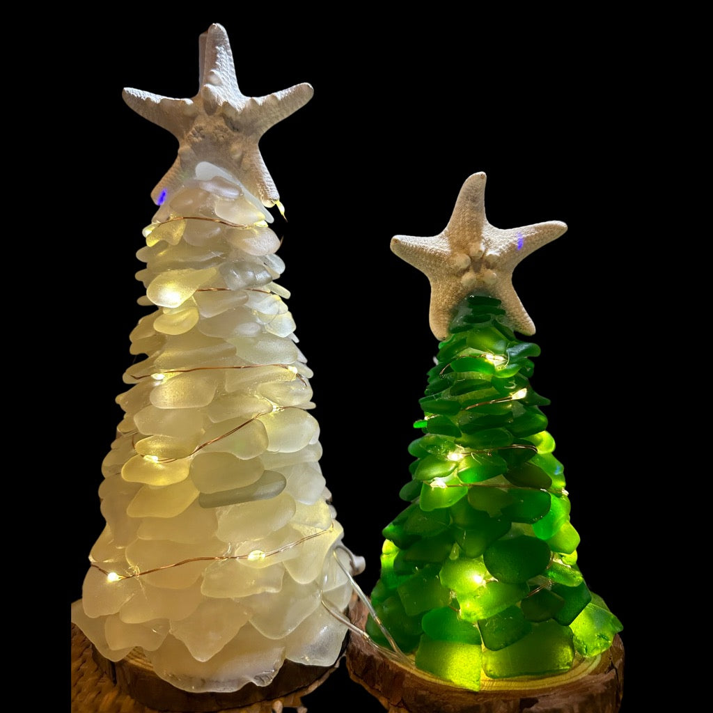 St. Croix Sea Glass Christmas Tree 7"