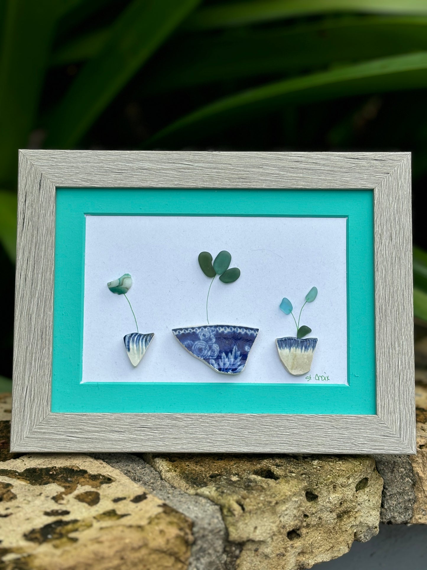 Chaney and Sea Glass Art