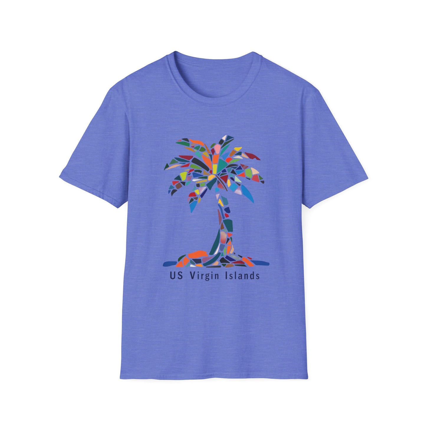 US Virgin Islands Mosaic Palm T-Shirt