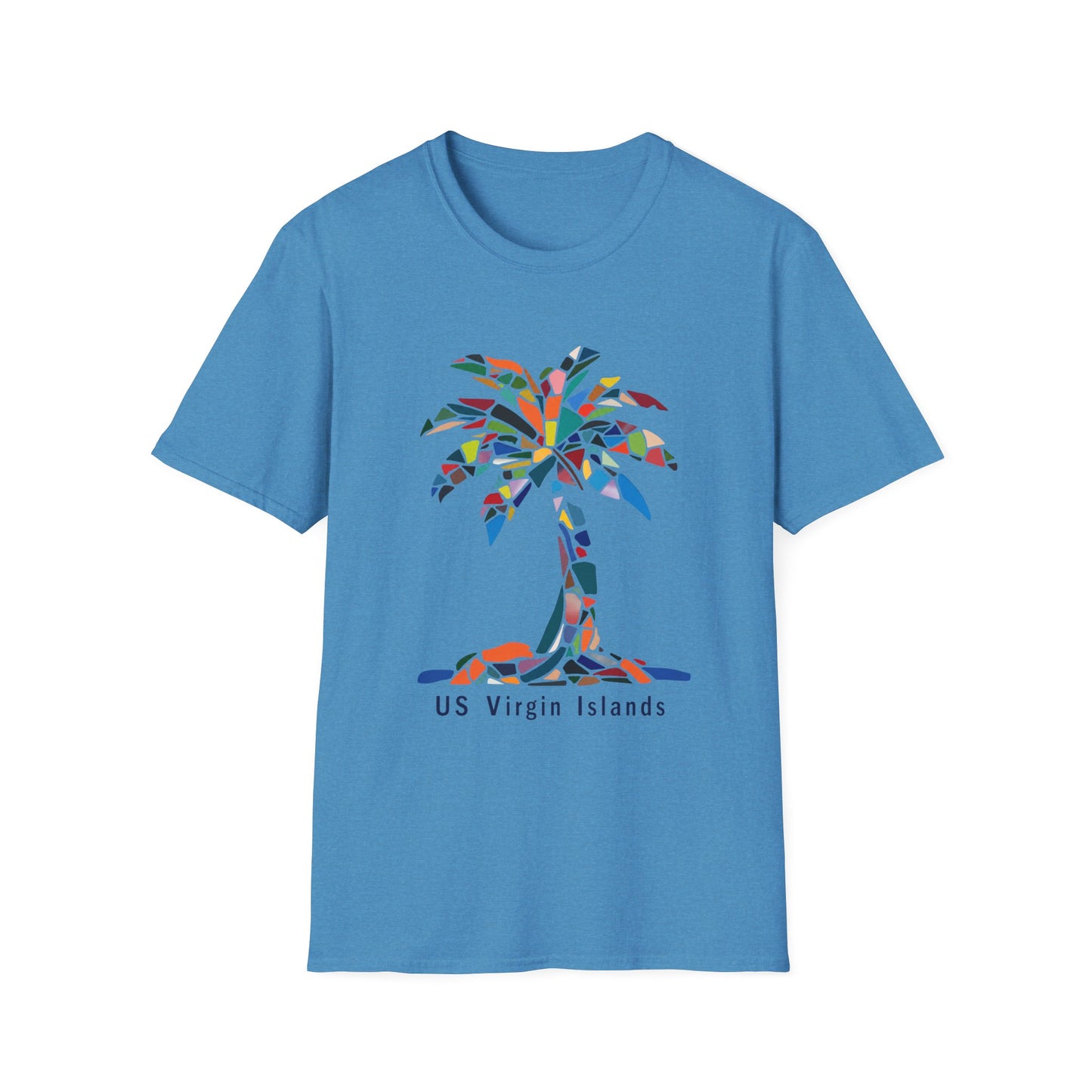 US Virgin Islands Mosaic Palm T-Shirt