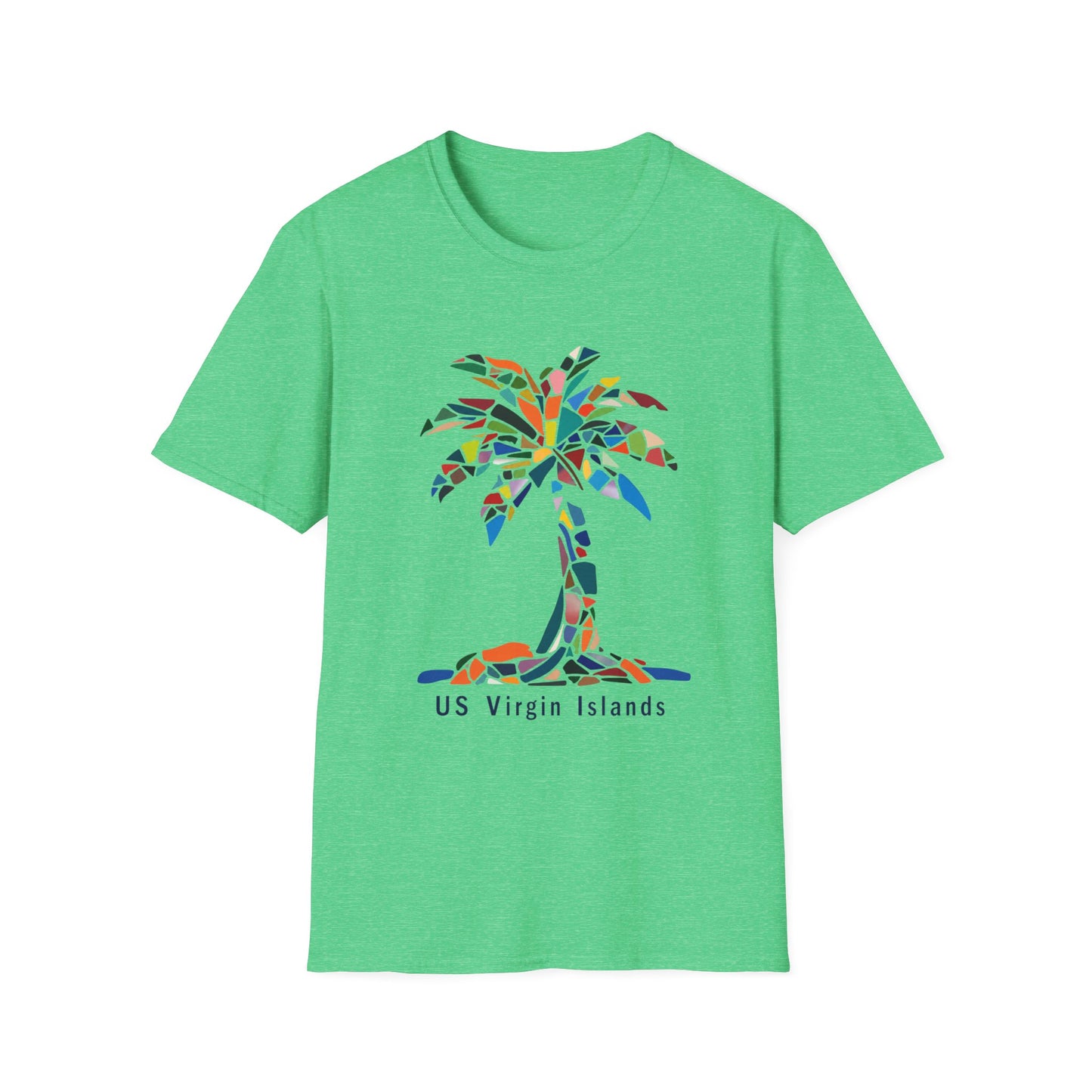US Virgin Islands Mosaic Palm T-Shirt
