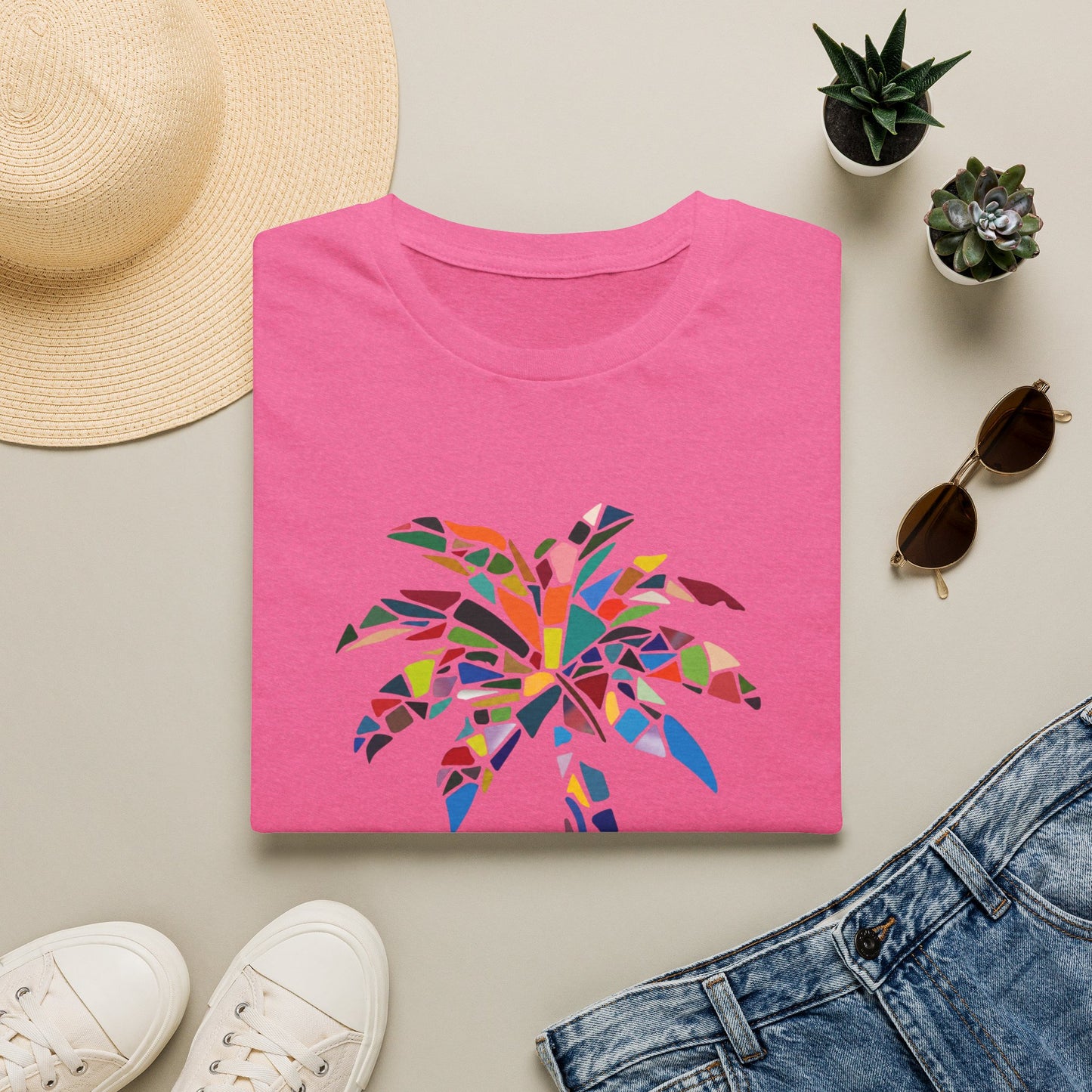 US Virgin Islands Mosaic Palm T-Shirt