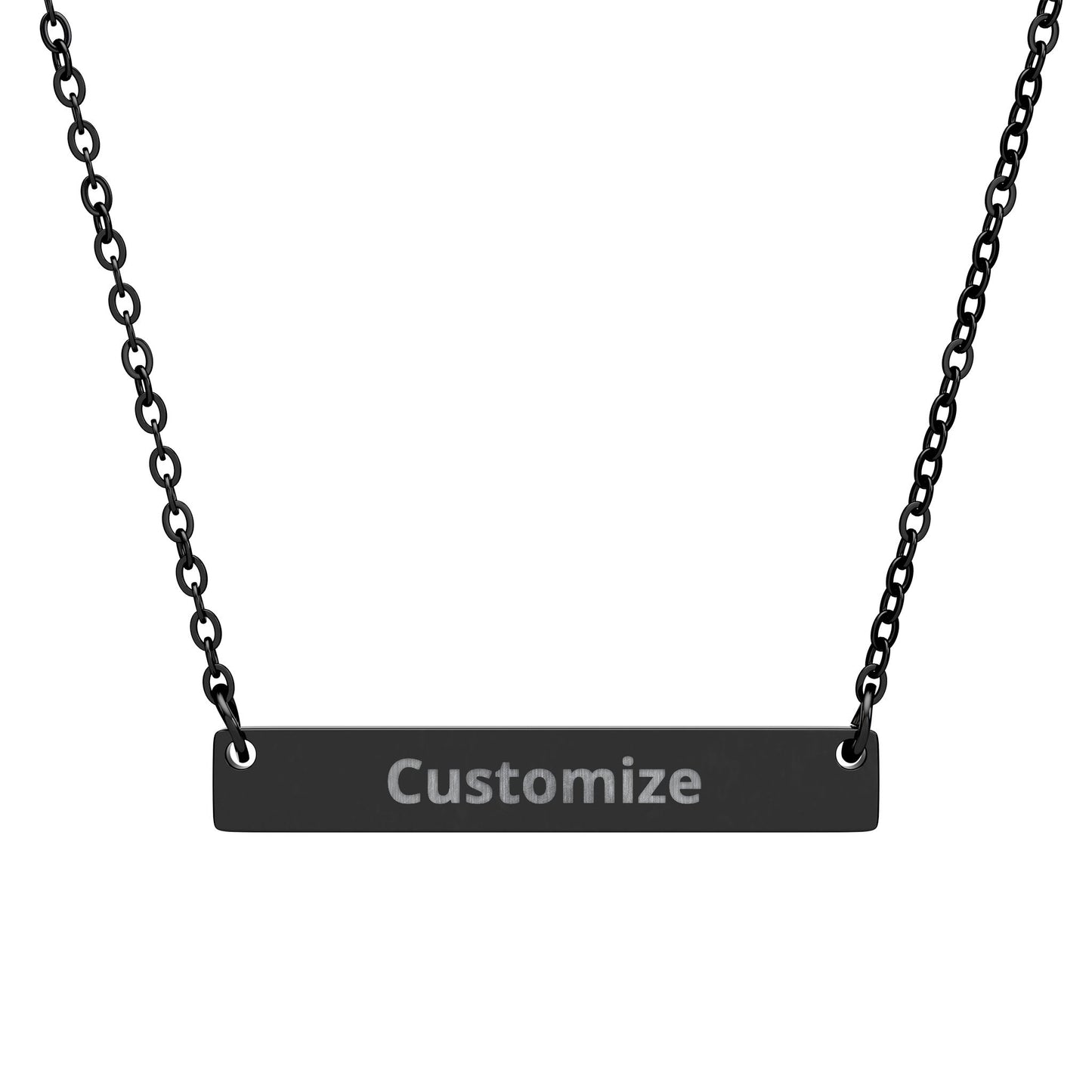 Personalized Horizontal Bar Necklace