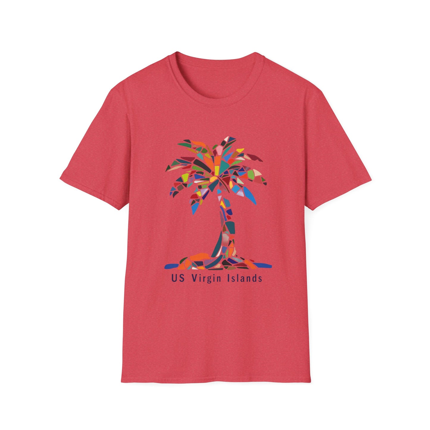 US Virgin Islands Mosaic Palm T-Shirt
