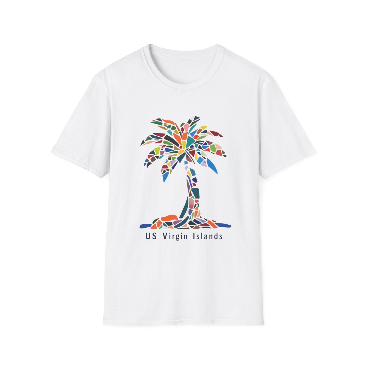 US Virgin Islands Mosaic Palm T-Shirt