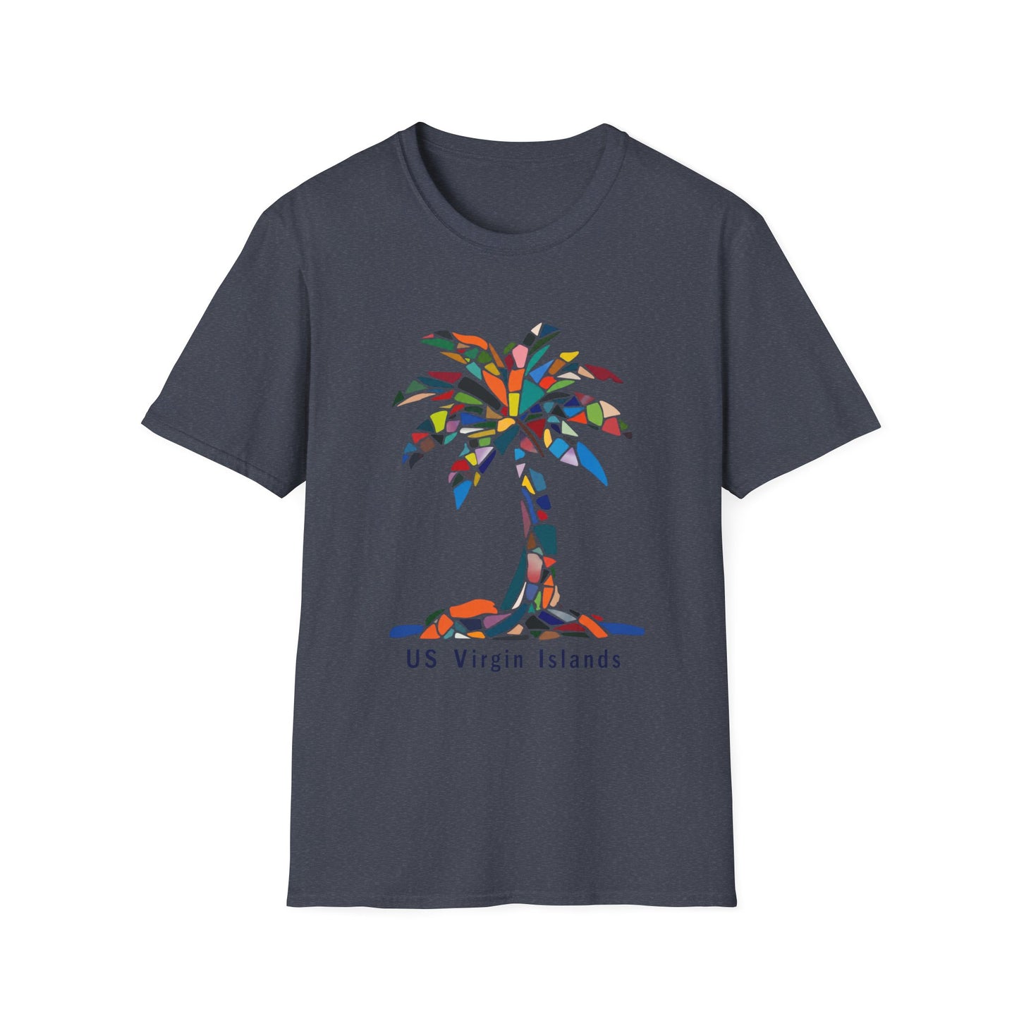 US Virgin Islands Mosaic Palm T-Shirt
