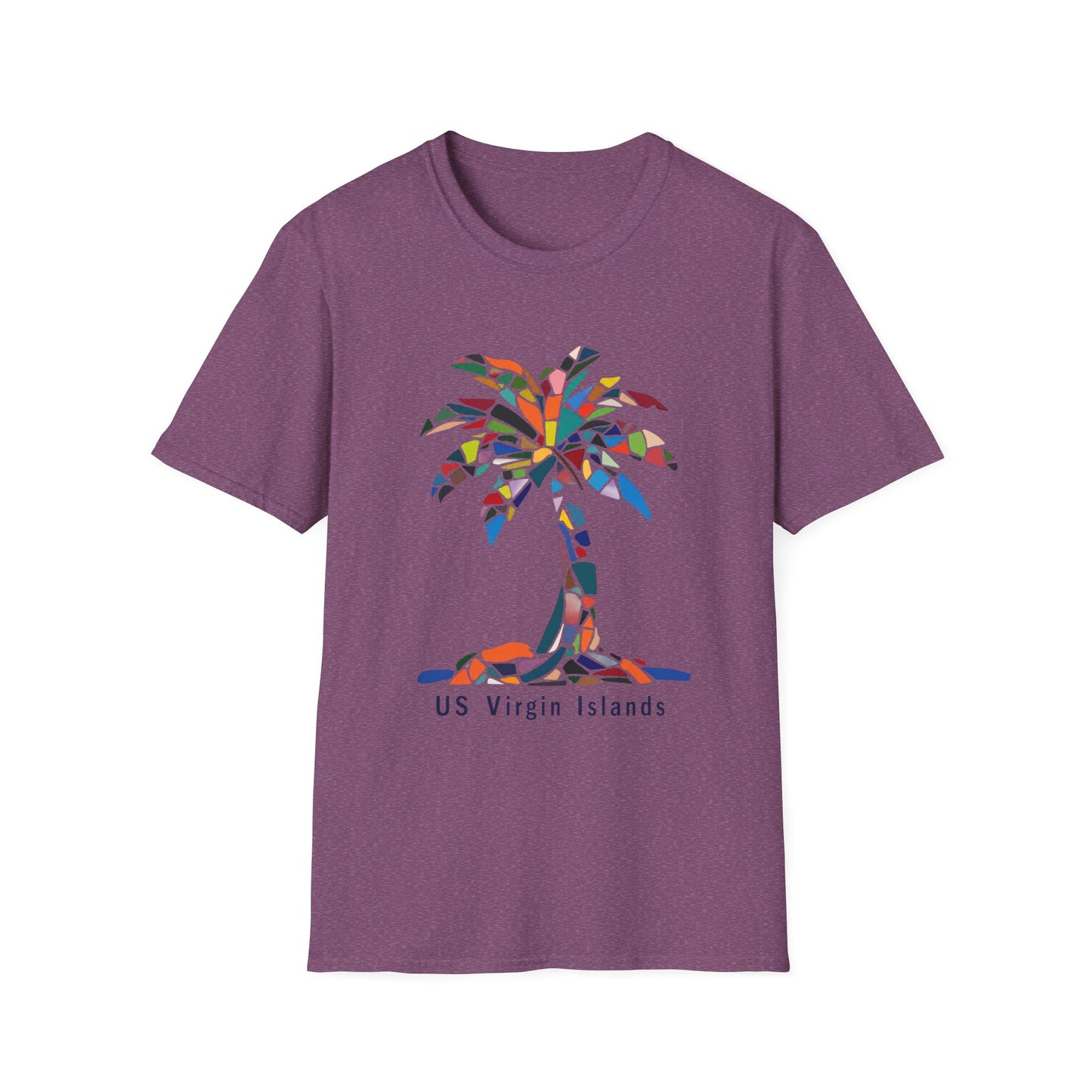 US Virgin Islands Mosaic Palm T-Shirt