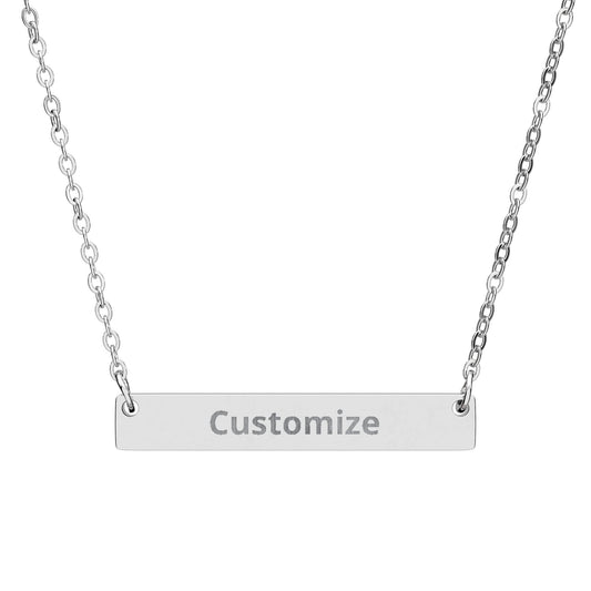 Personalized Horizontal Bar Necklace