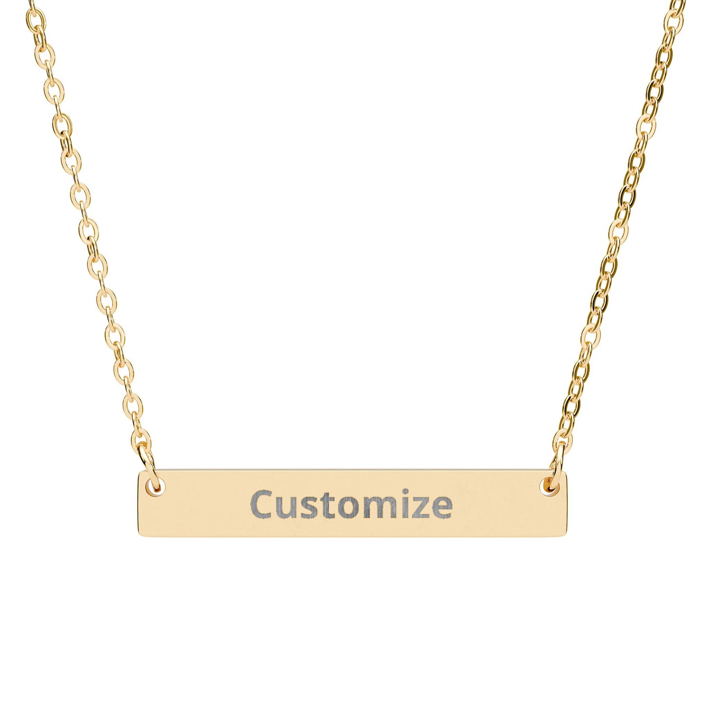 Personalized Horizontal Bar Necklace