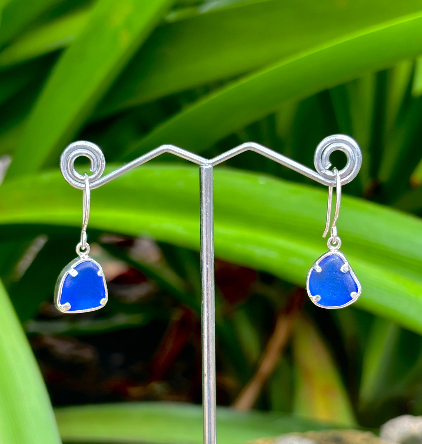 Sterling Sea Glass Earrings