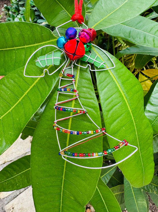 Seaglass Palm Tree Ornament