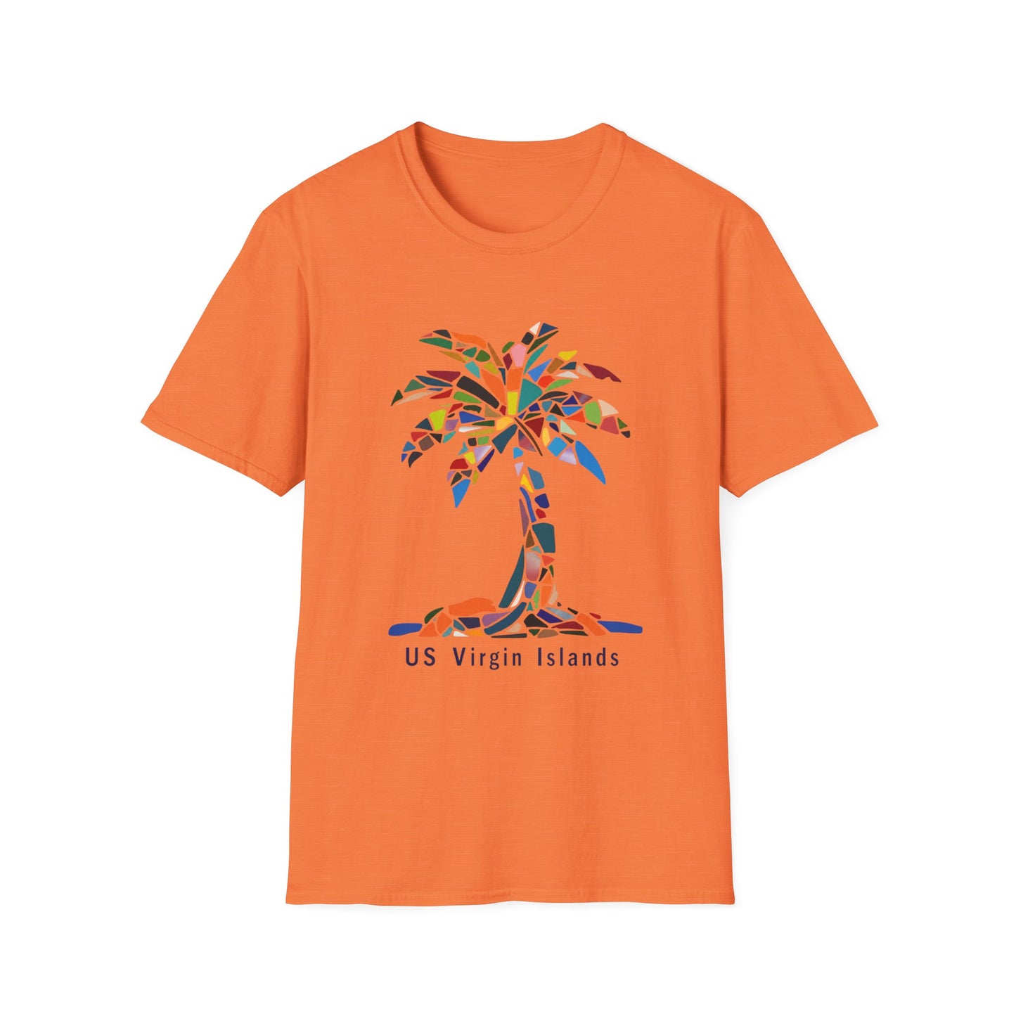 US Virgin Islands Mosaic Palm T-Shirt