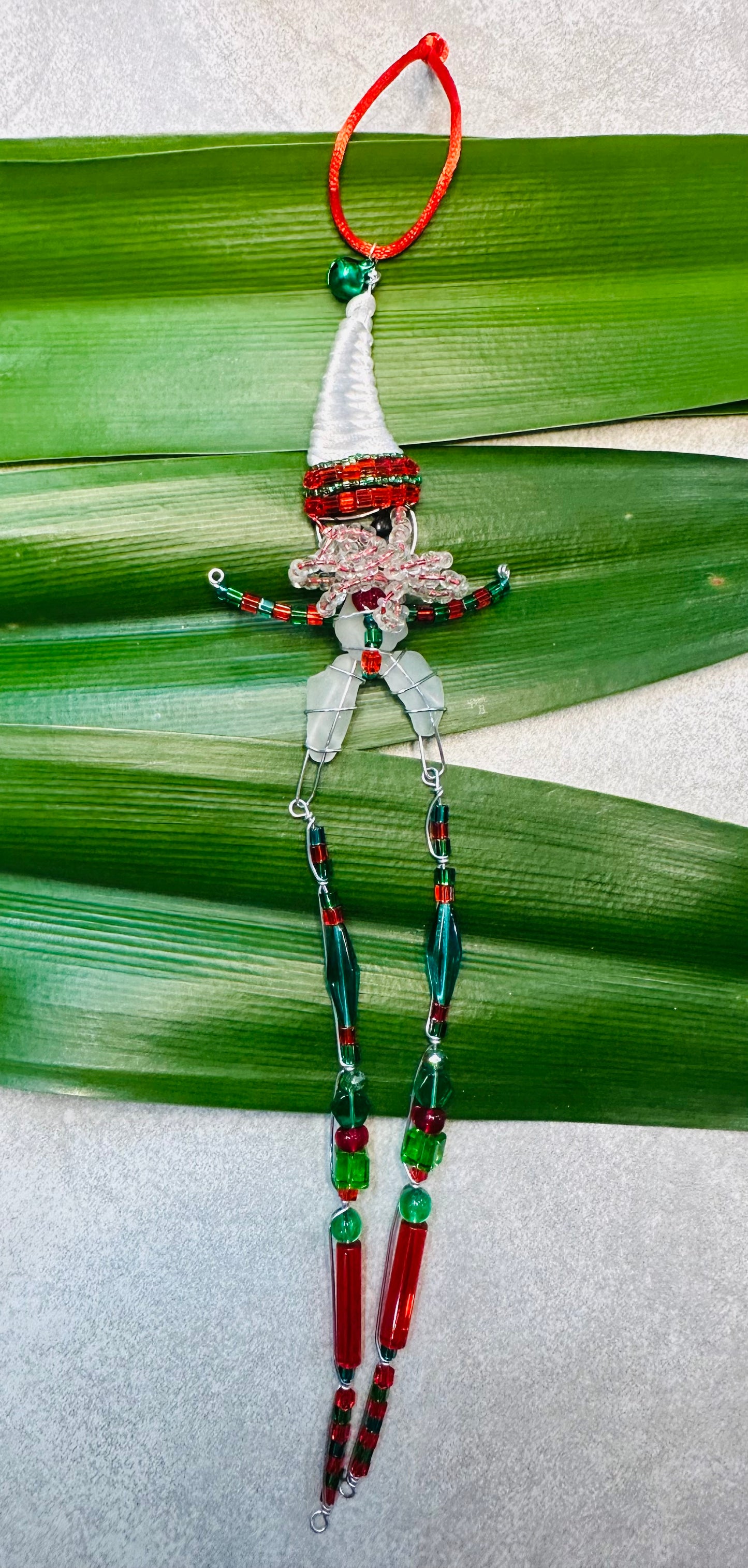 Sea Glass Moko Jumbie Ornament