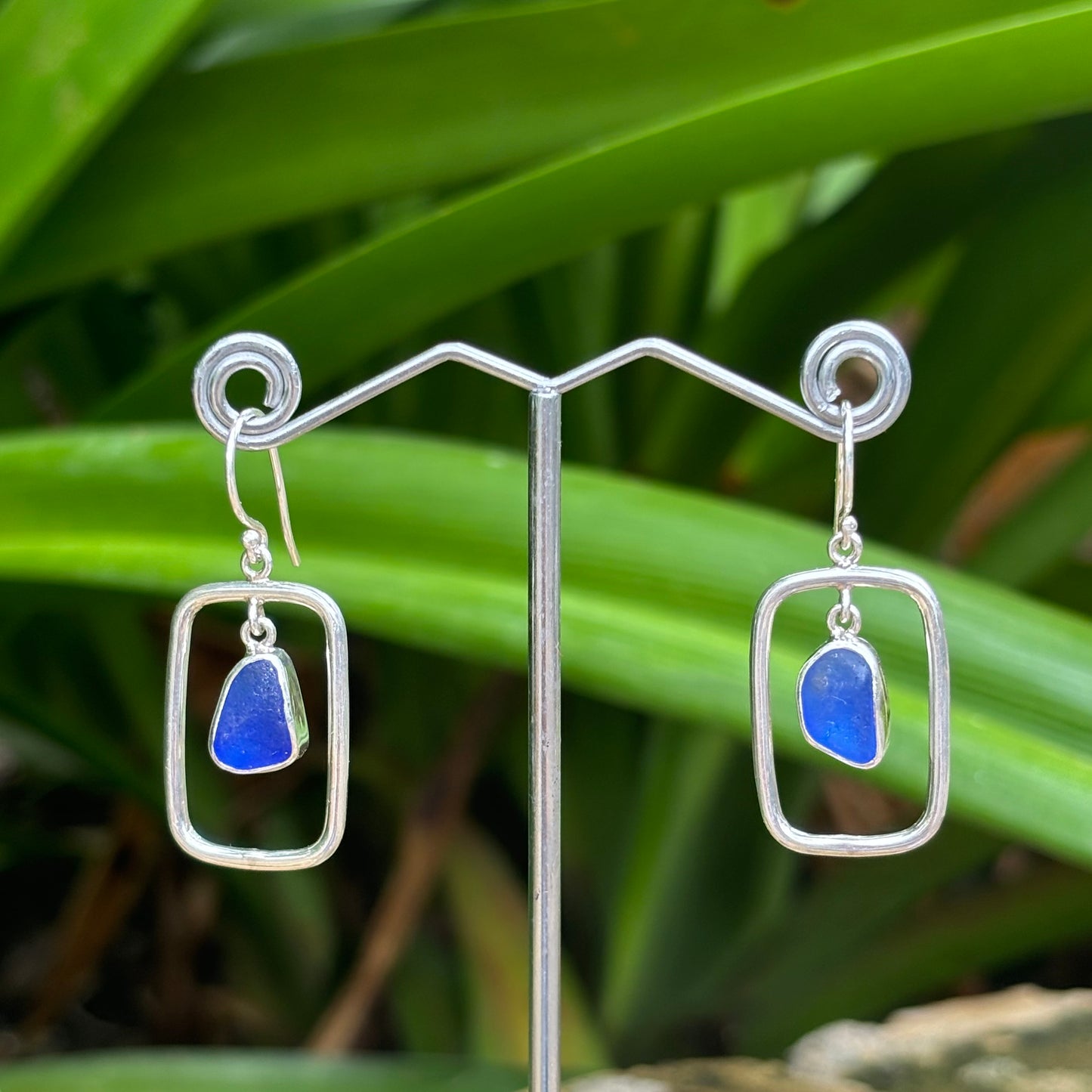 Sterling Sea Glass Earrings