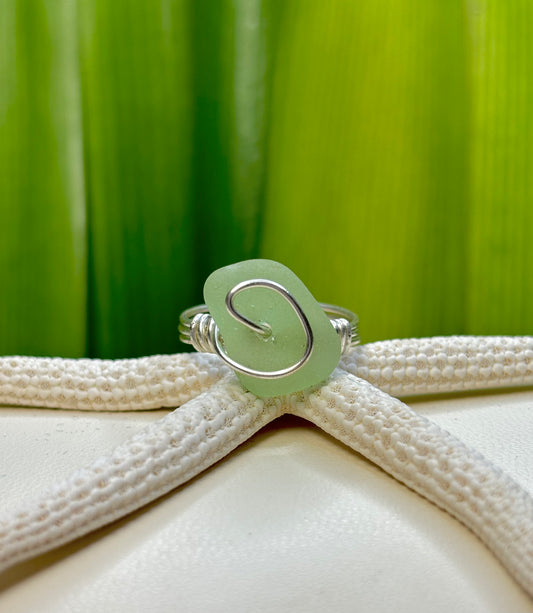 Sea Glass Ring Size 7