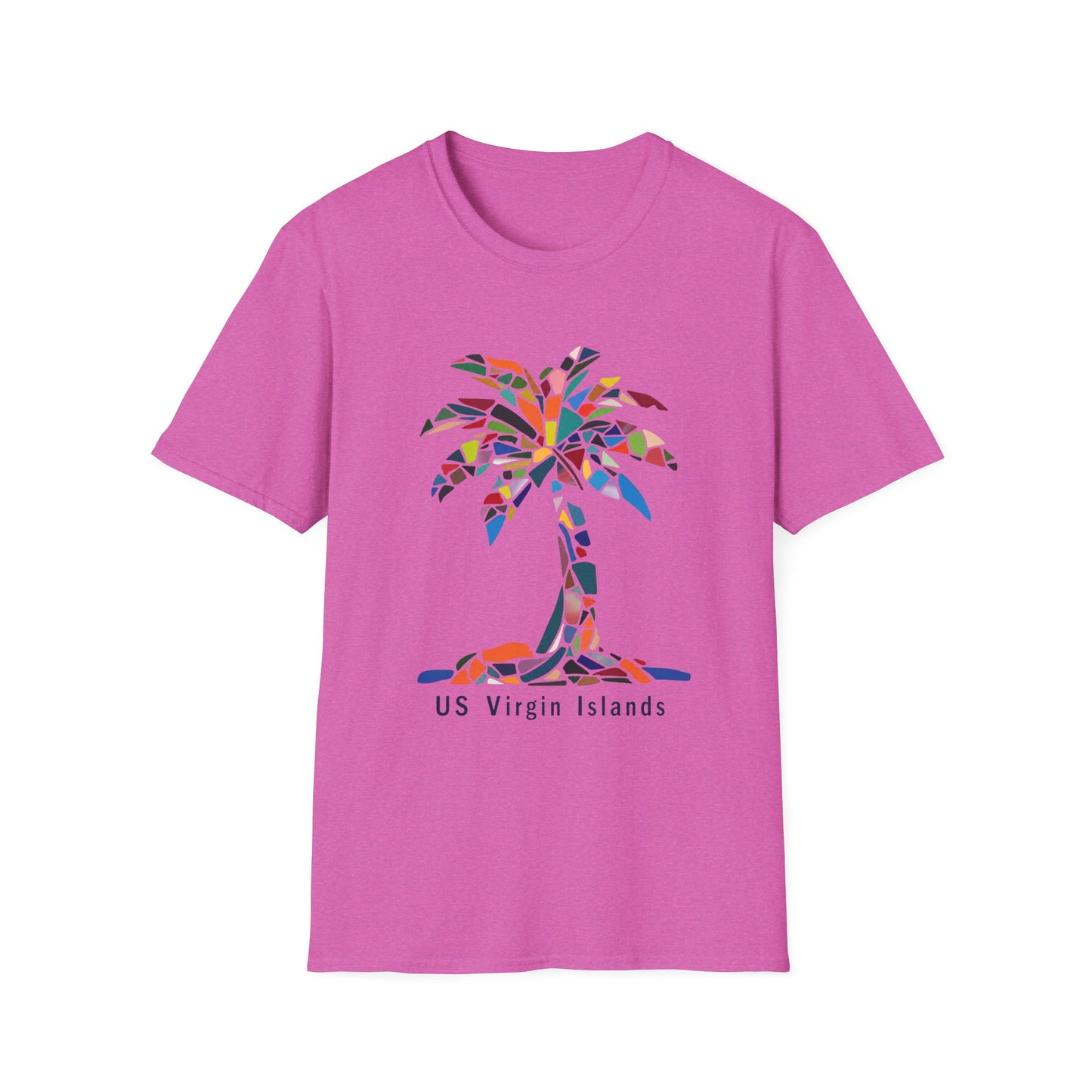 US Virgin Islands Mosaic Palm T-Shirt