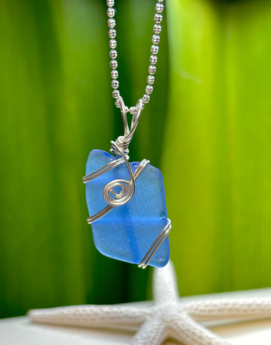 Dark Sky Sea Glass Pendant