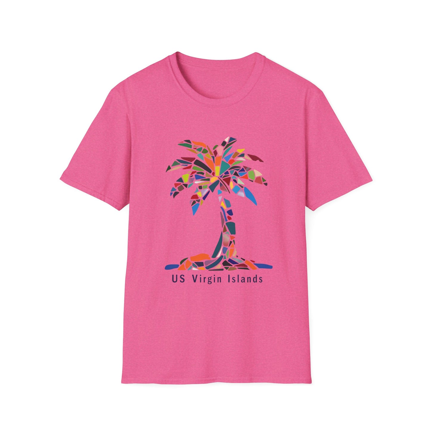 US Virgin Islands Mosaic Palm T-Shirt