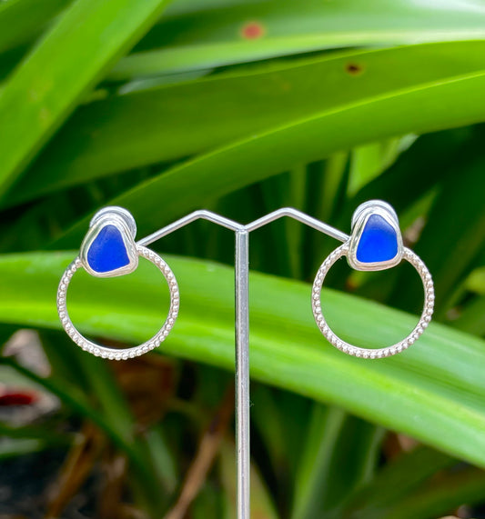 Sterling Sea Glass Earrings