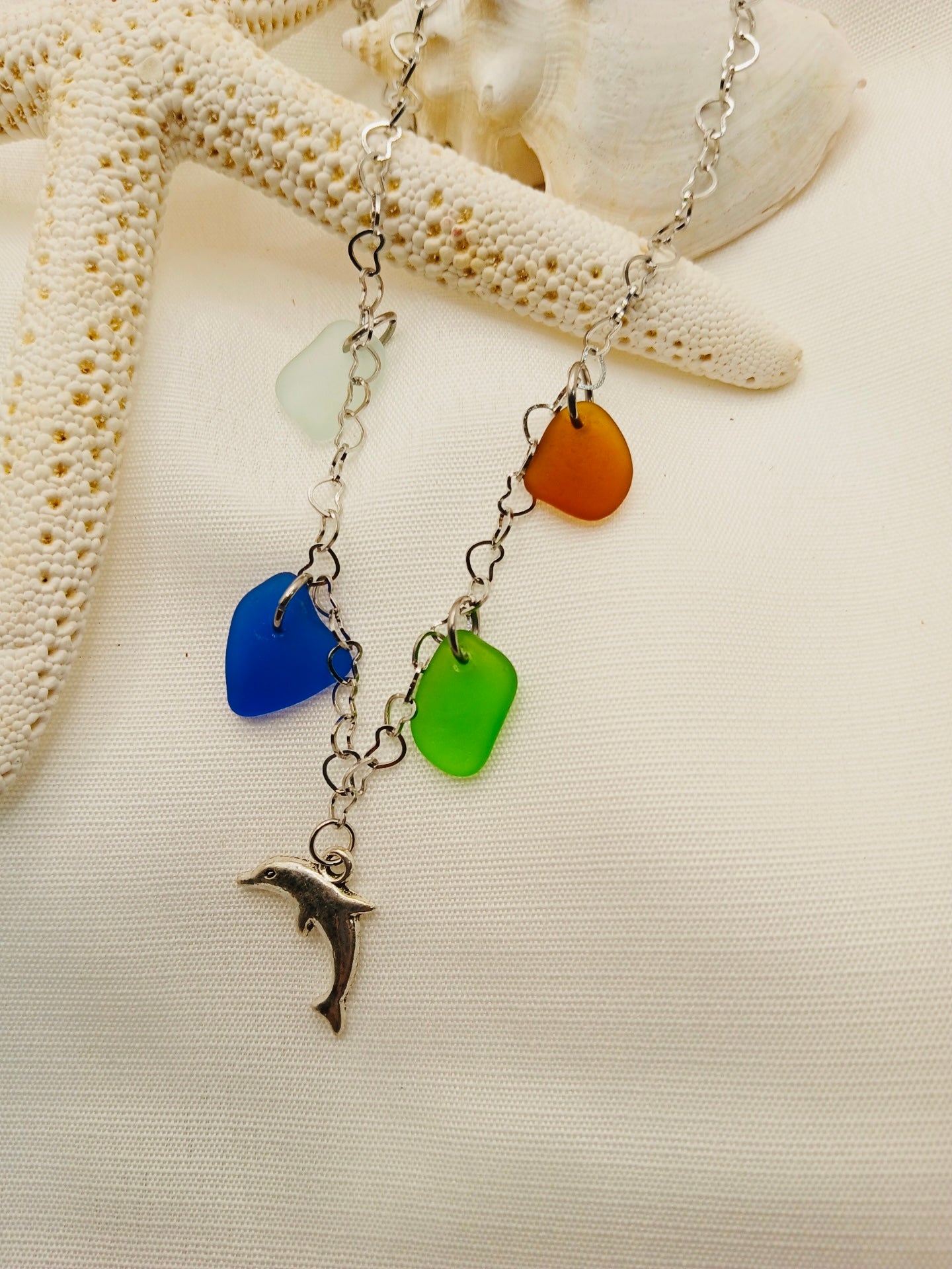 Sea Glass Charm Necklace