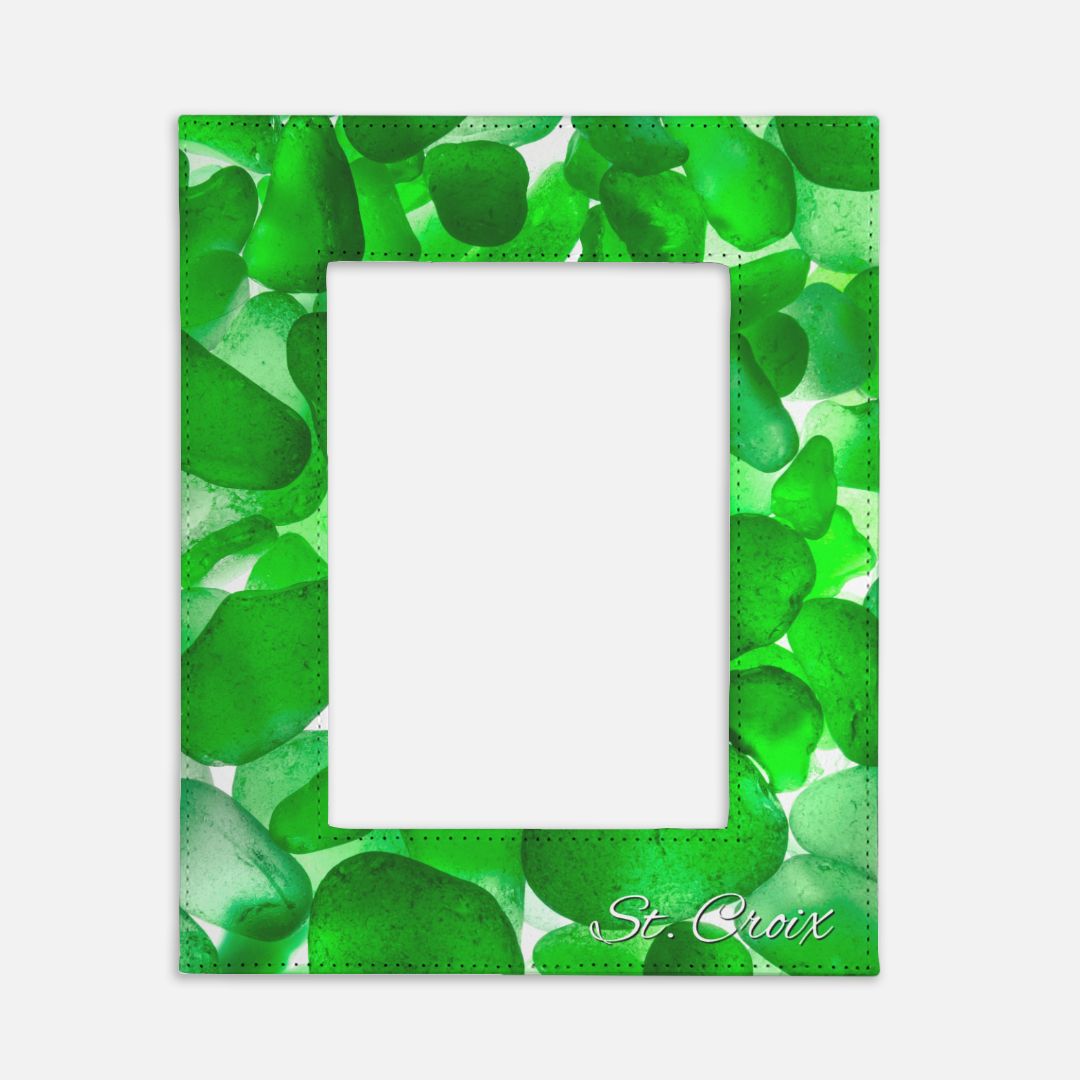 Sea Glass Picture Frame 5x7 - Lime Green