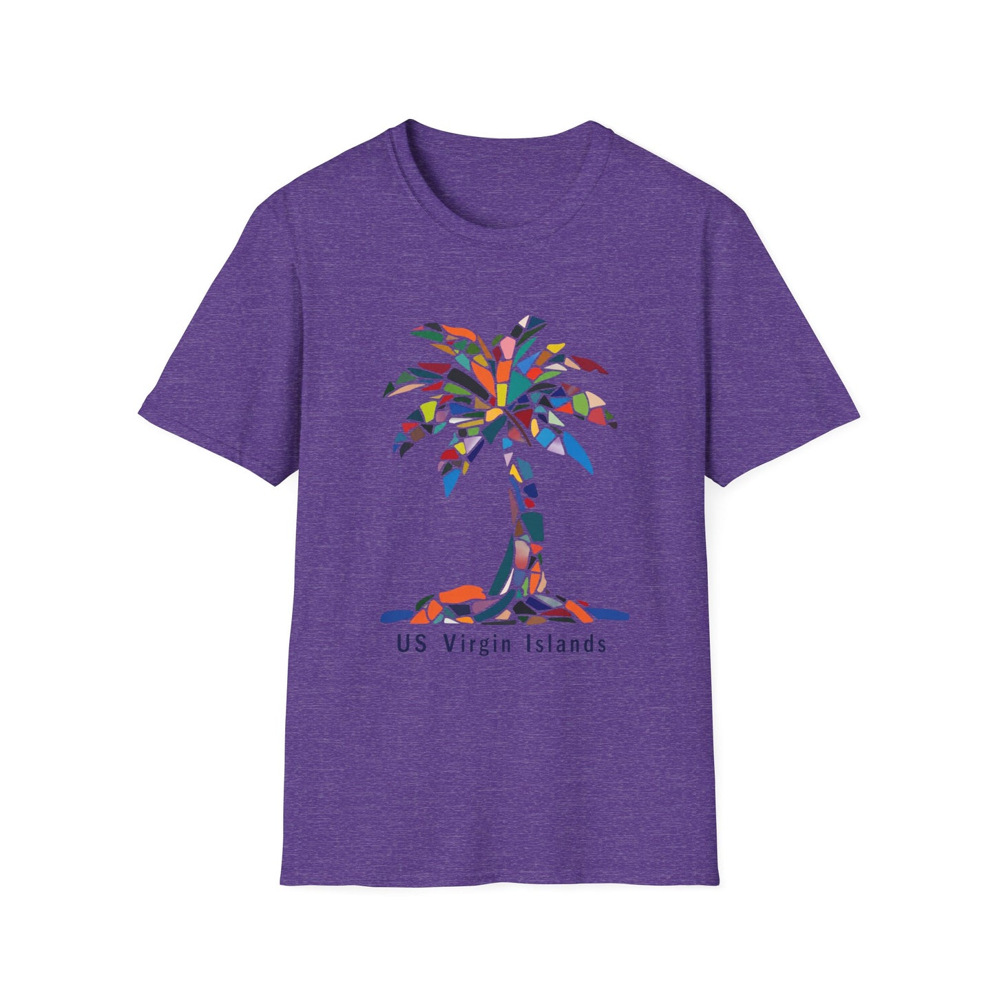 US Virgin Islands Mosaic Palm T-Shirt