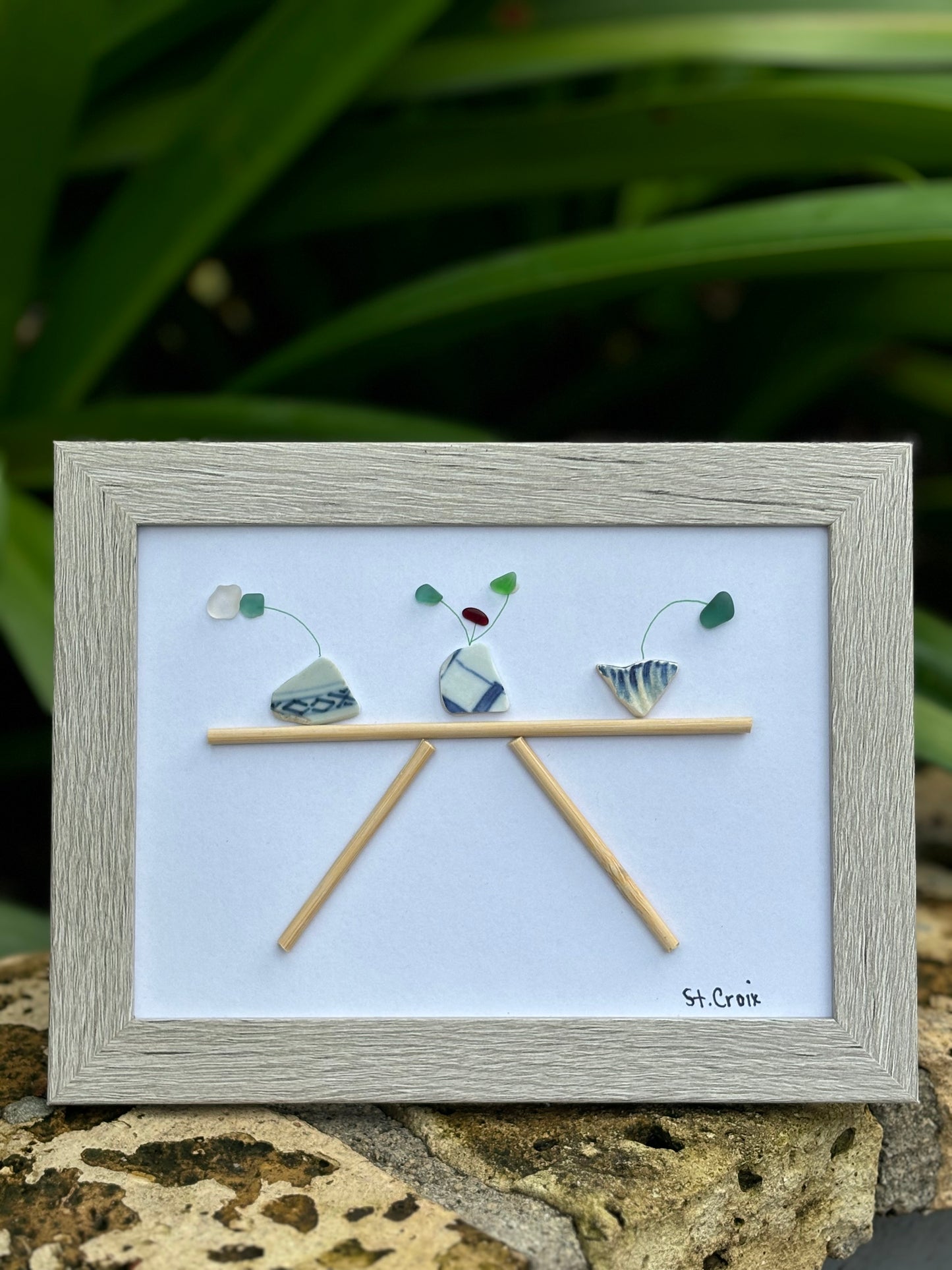 Chaney and Sea Glass Art