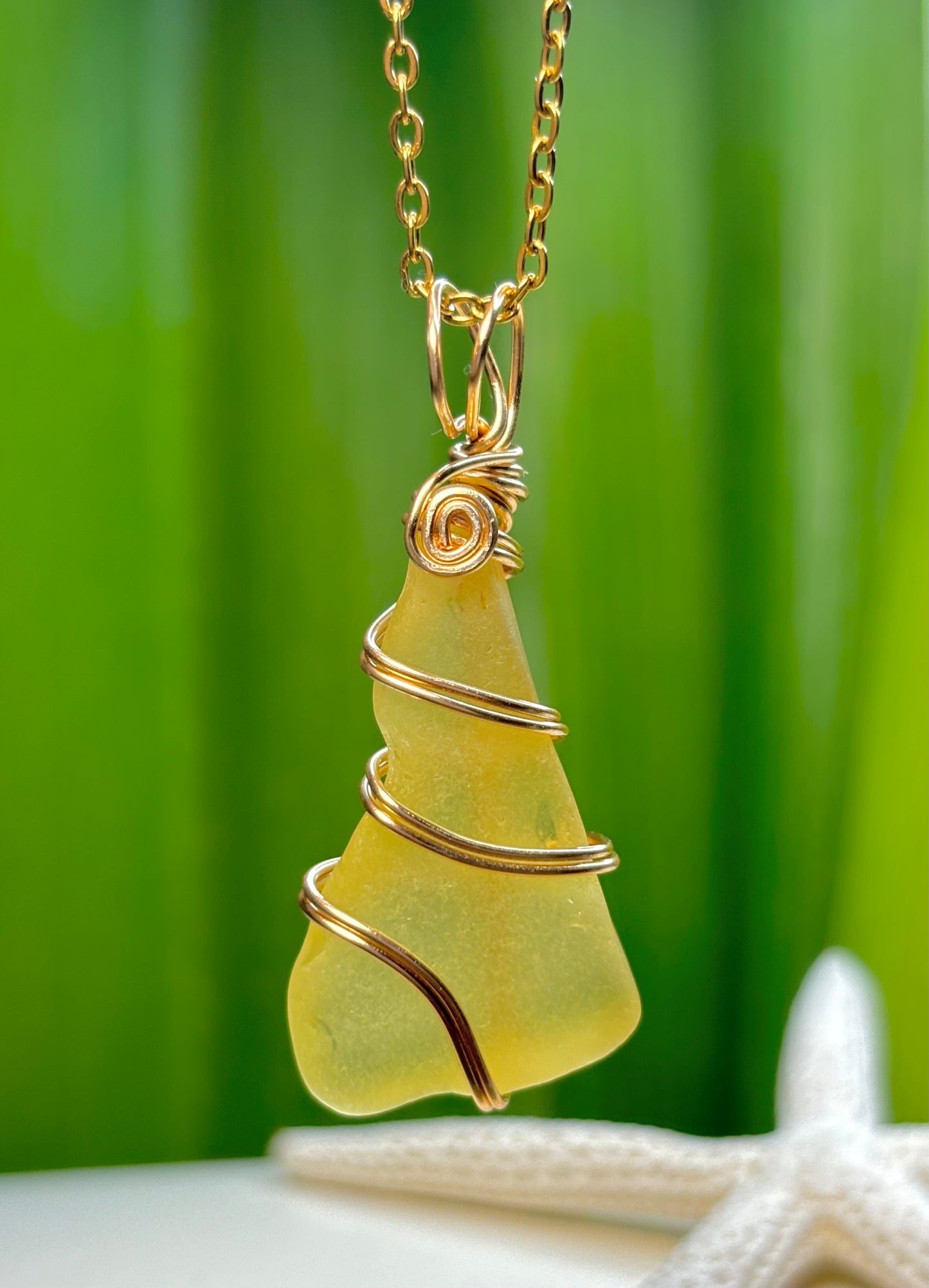 Banana Sea Glass Pendant