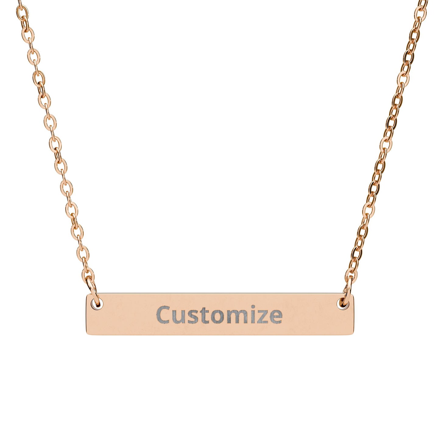 Personalized Horizontal Bar Necklace