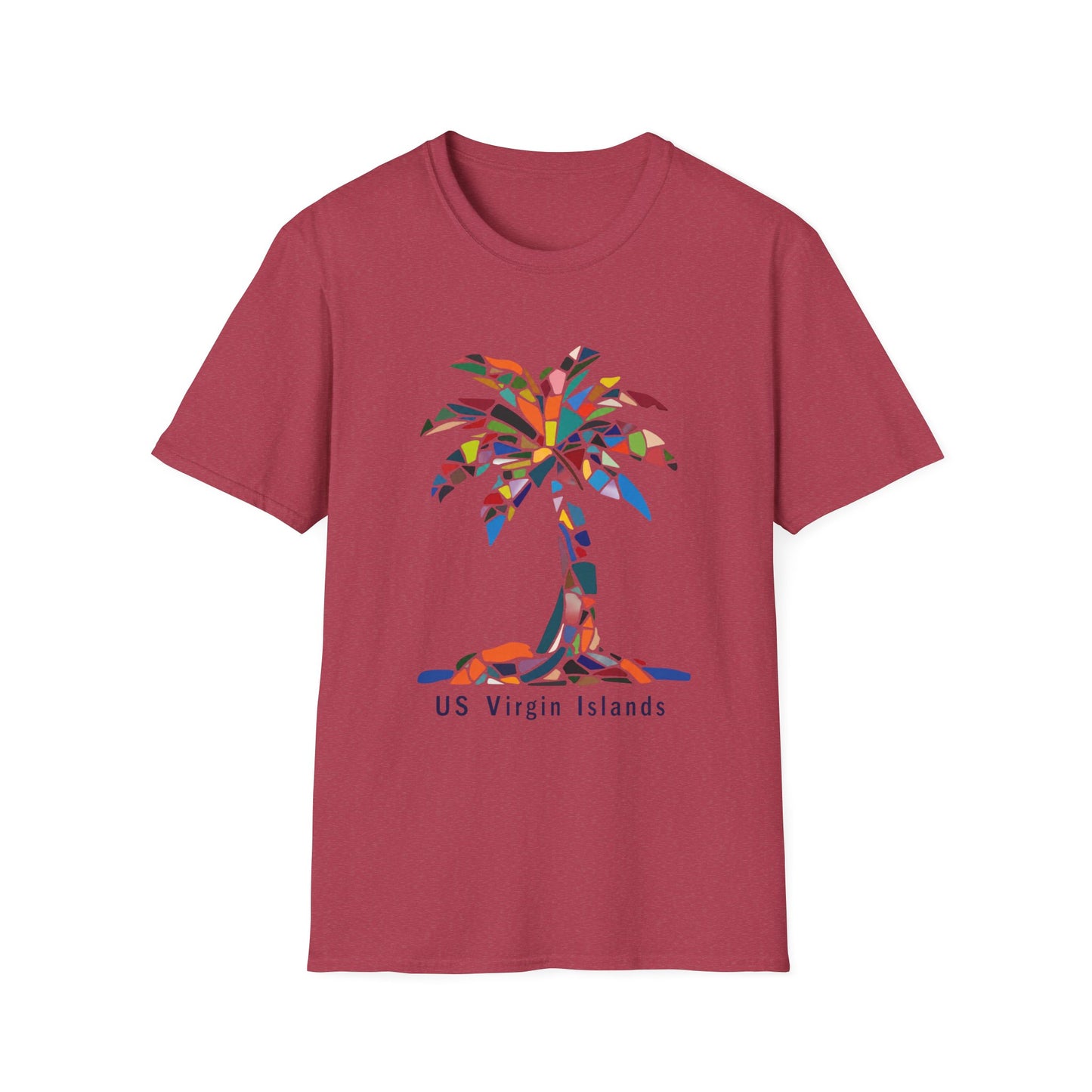 US Virgin Islands Mosaic Palm T-Shirt