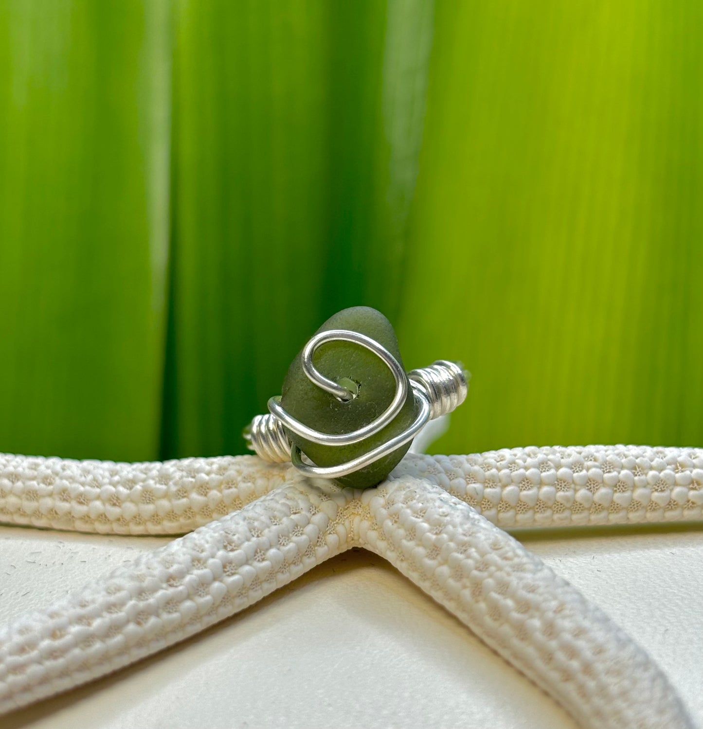 Sea Glass Ring Size 5