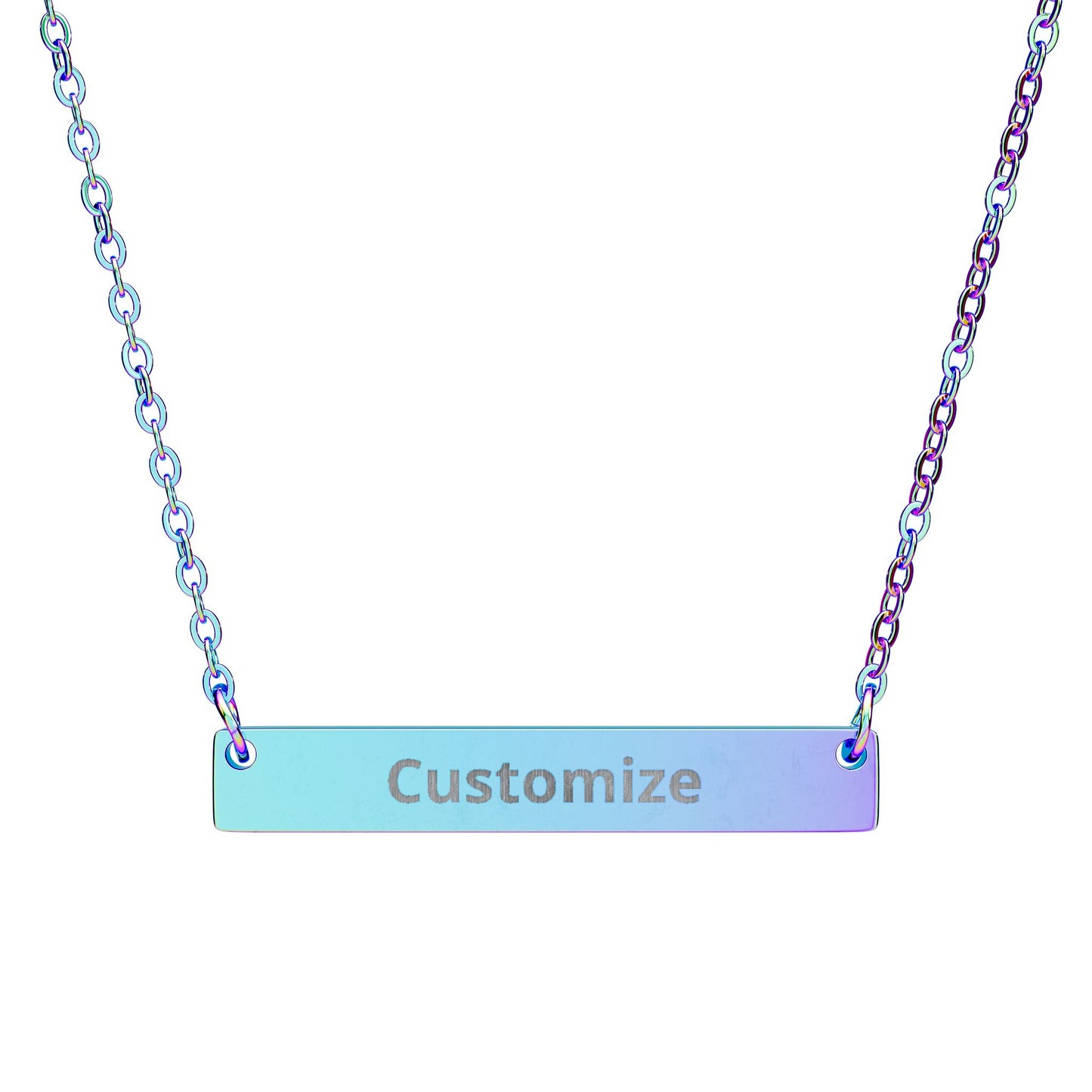 Personalized Horizontal Bar Necklace