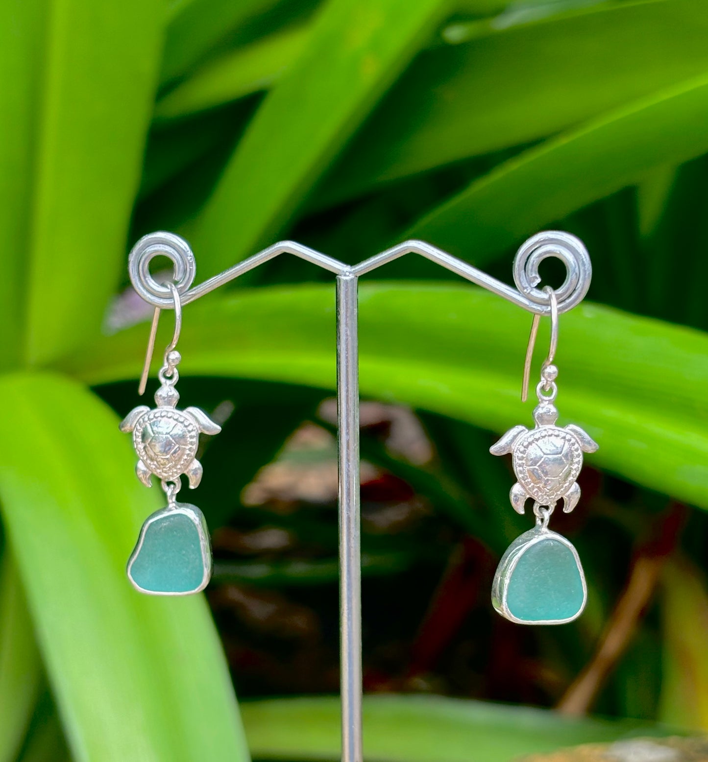 Sterling Sea Glass Earrings