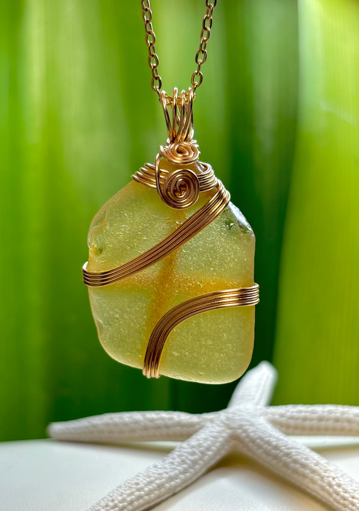 Banana Sea Glass Pendant