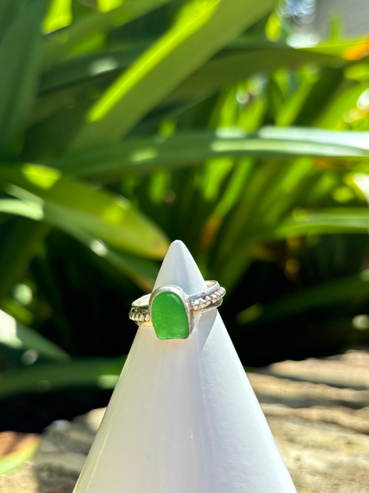 Sea Glass Ring Size 8