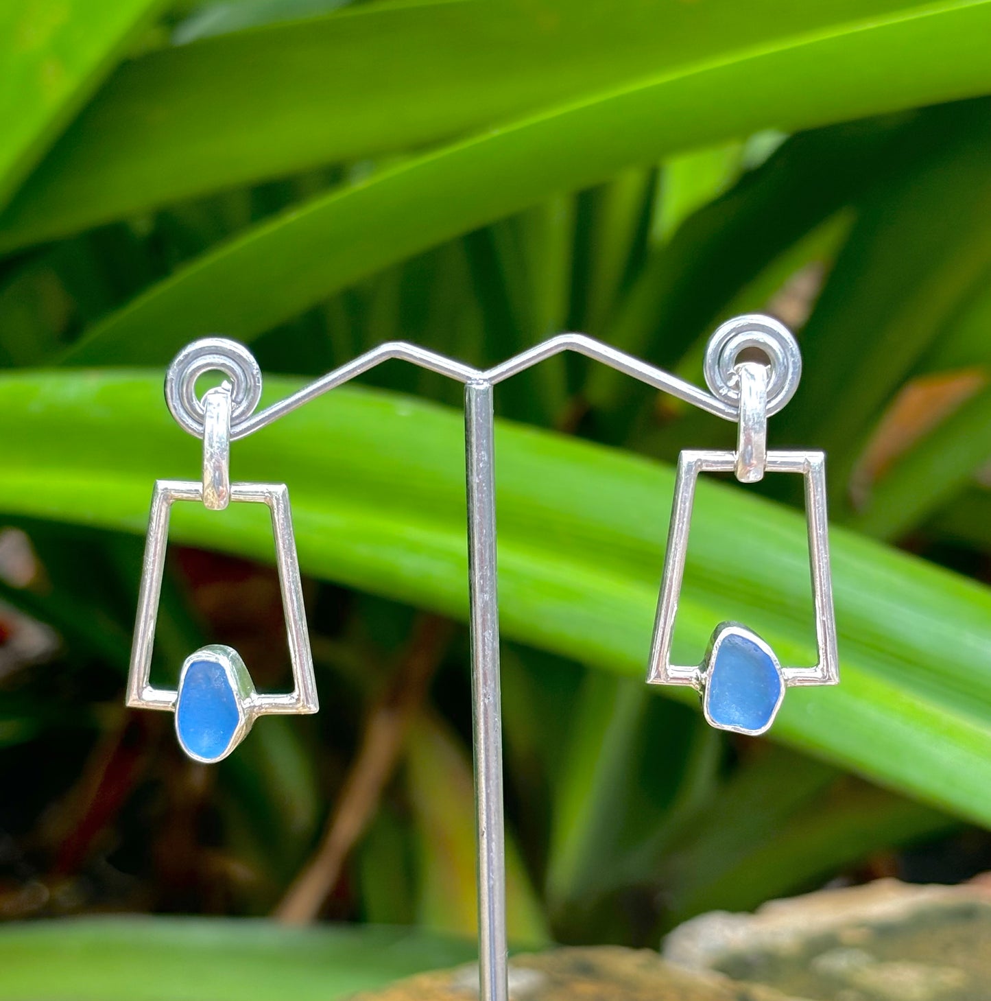 Sterling Sea Glass Earrings