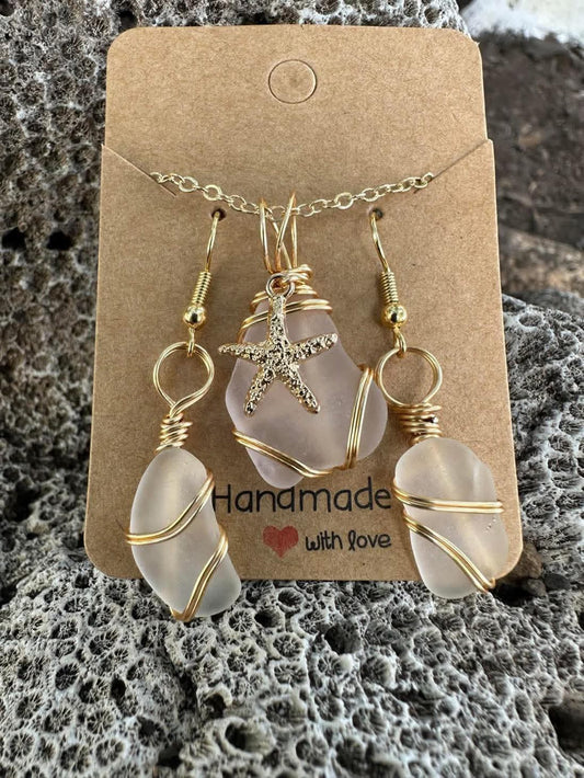 White Seaglass Set