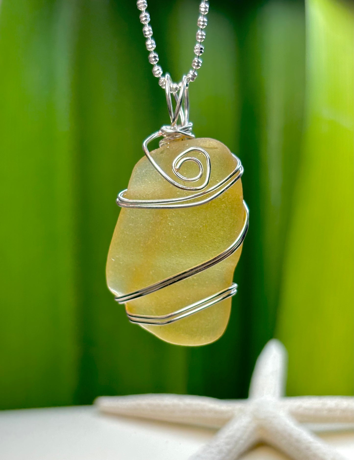 Banana Sea Glass Pendant