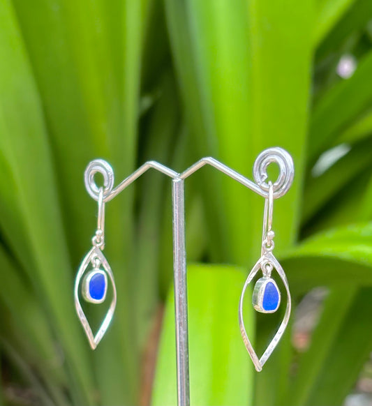 Sterling Sea Glass Earrings