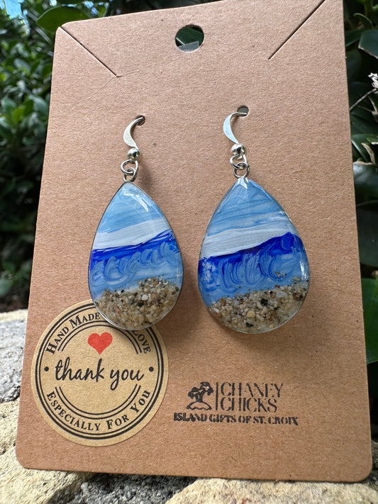 St. Croix Sand resin earrings