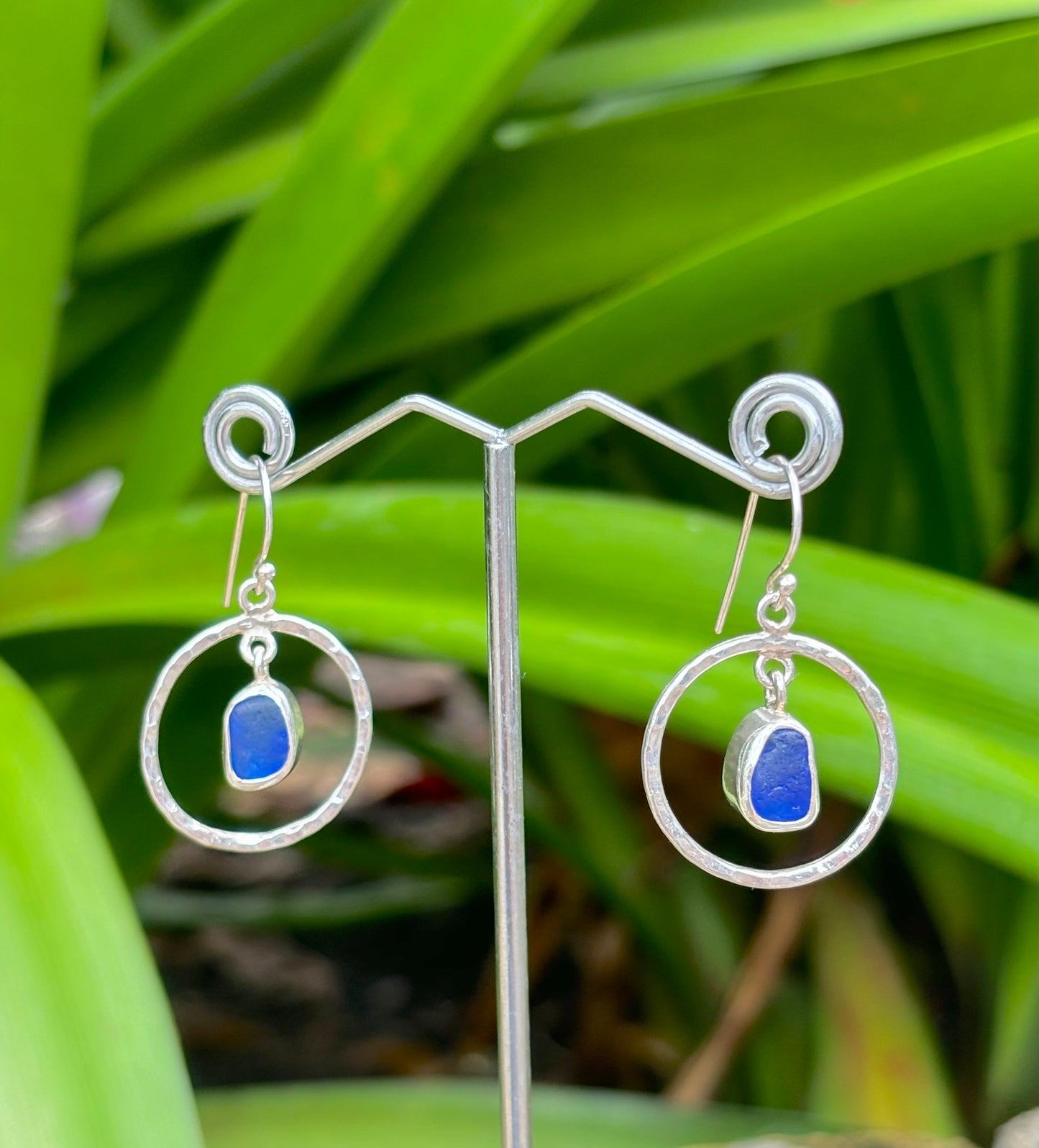 Sterling Sea Glass Earrings