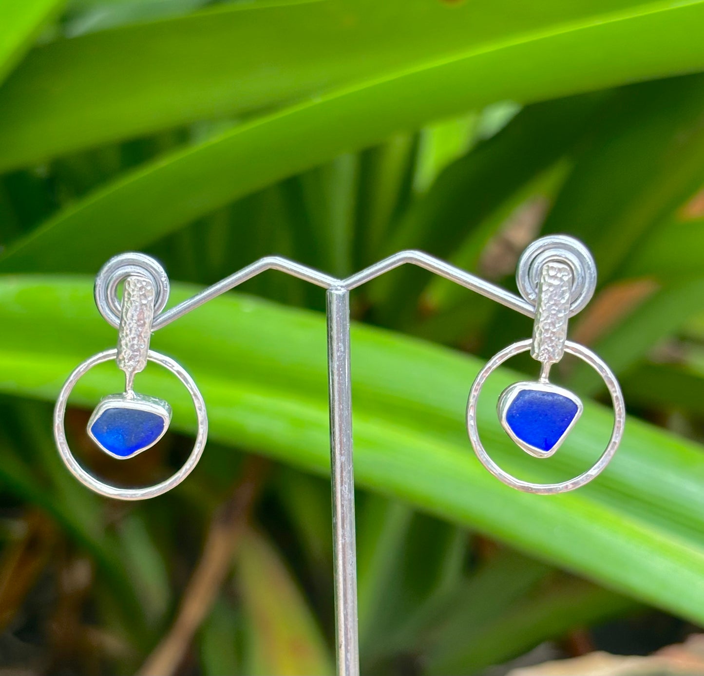 Sterling Sea Glass Earrings