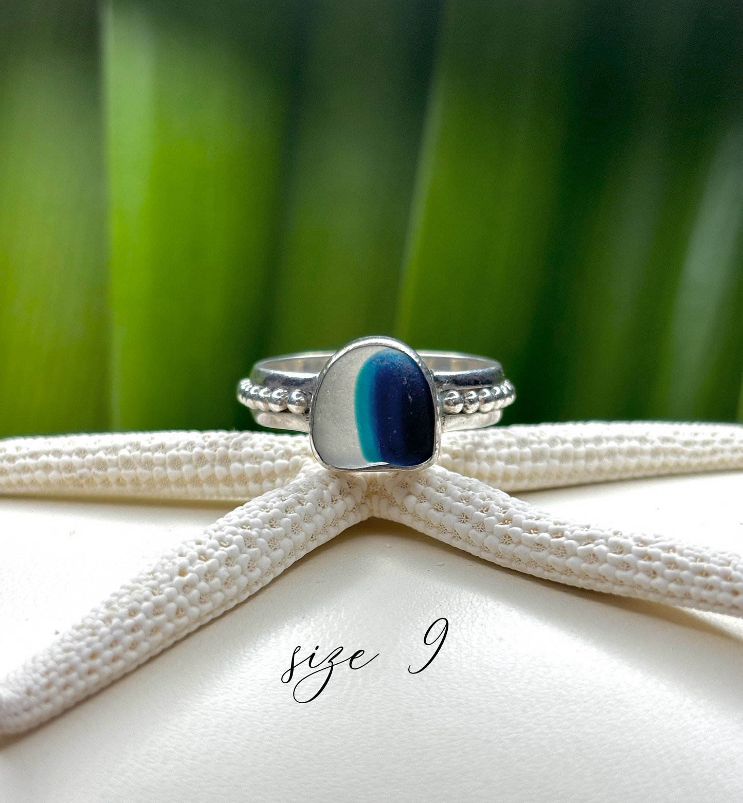 Sea Glass Ring Size 9