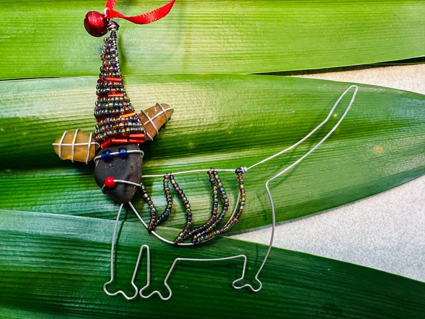 Sea Glass Doggie Ornament