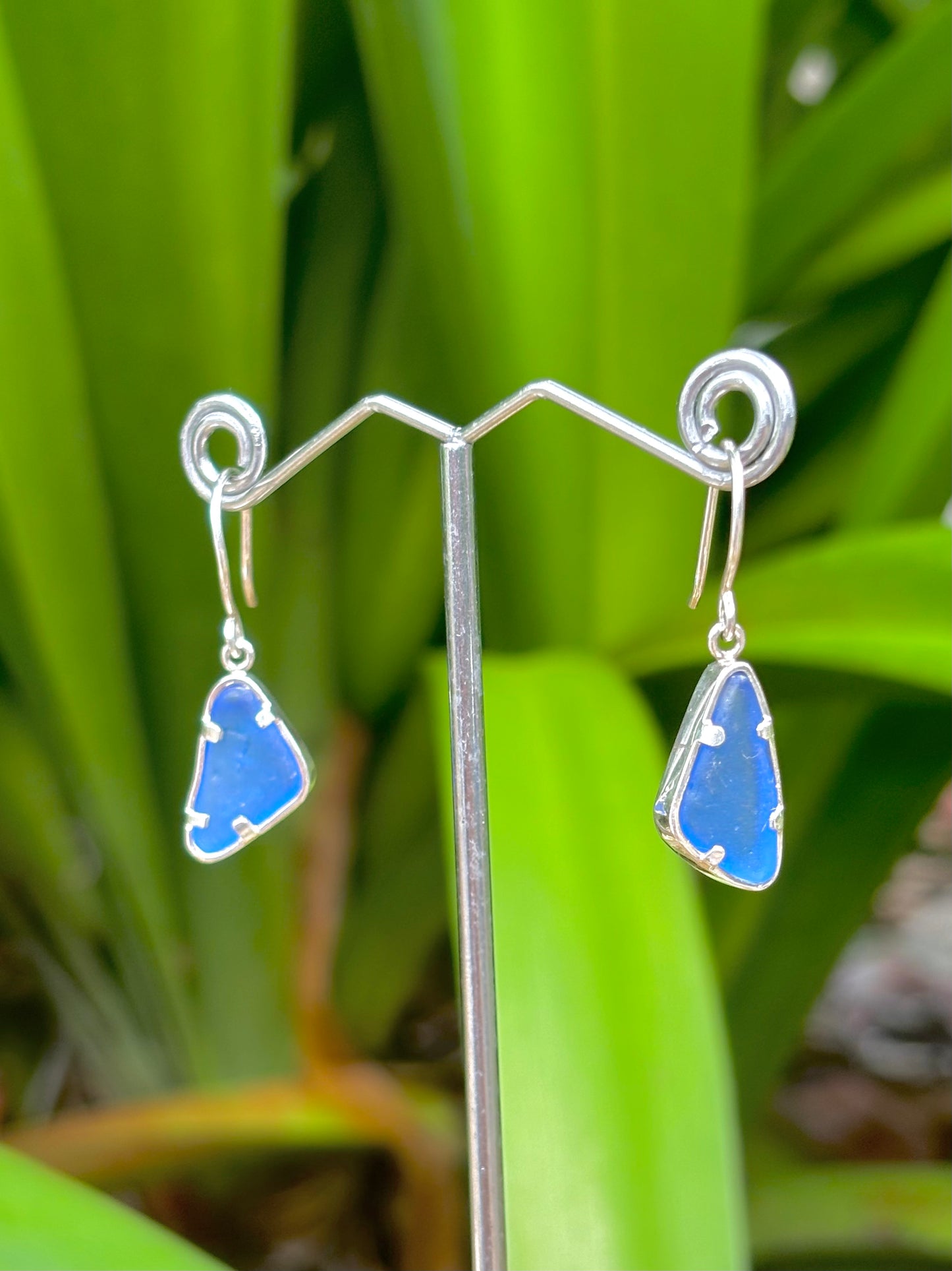 Sterling Sea Glass Earrings