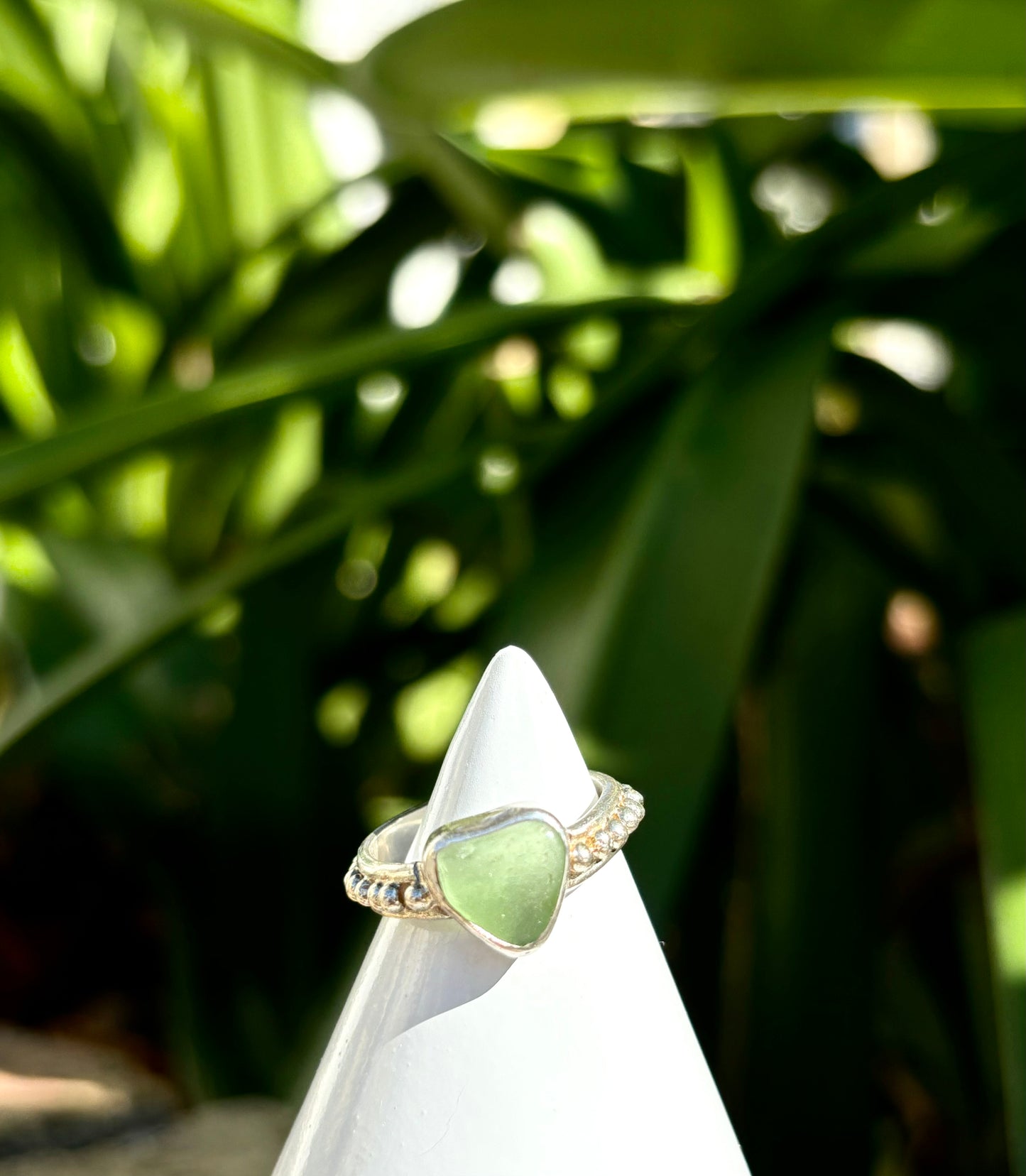 Sea Glass Ring Size 7.5