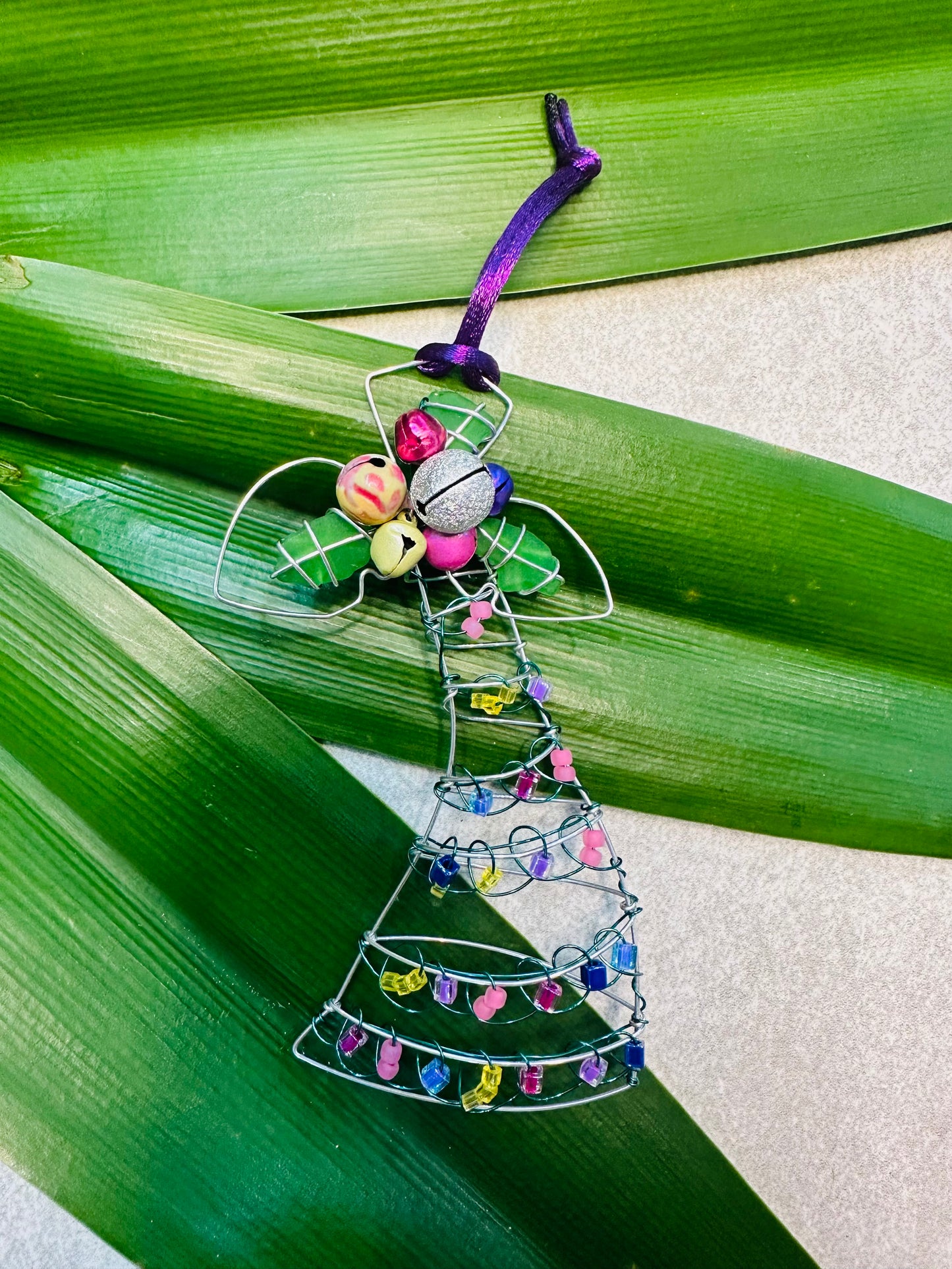 Sea Glass Palm Tree Ornament