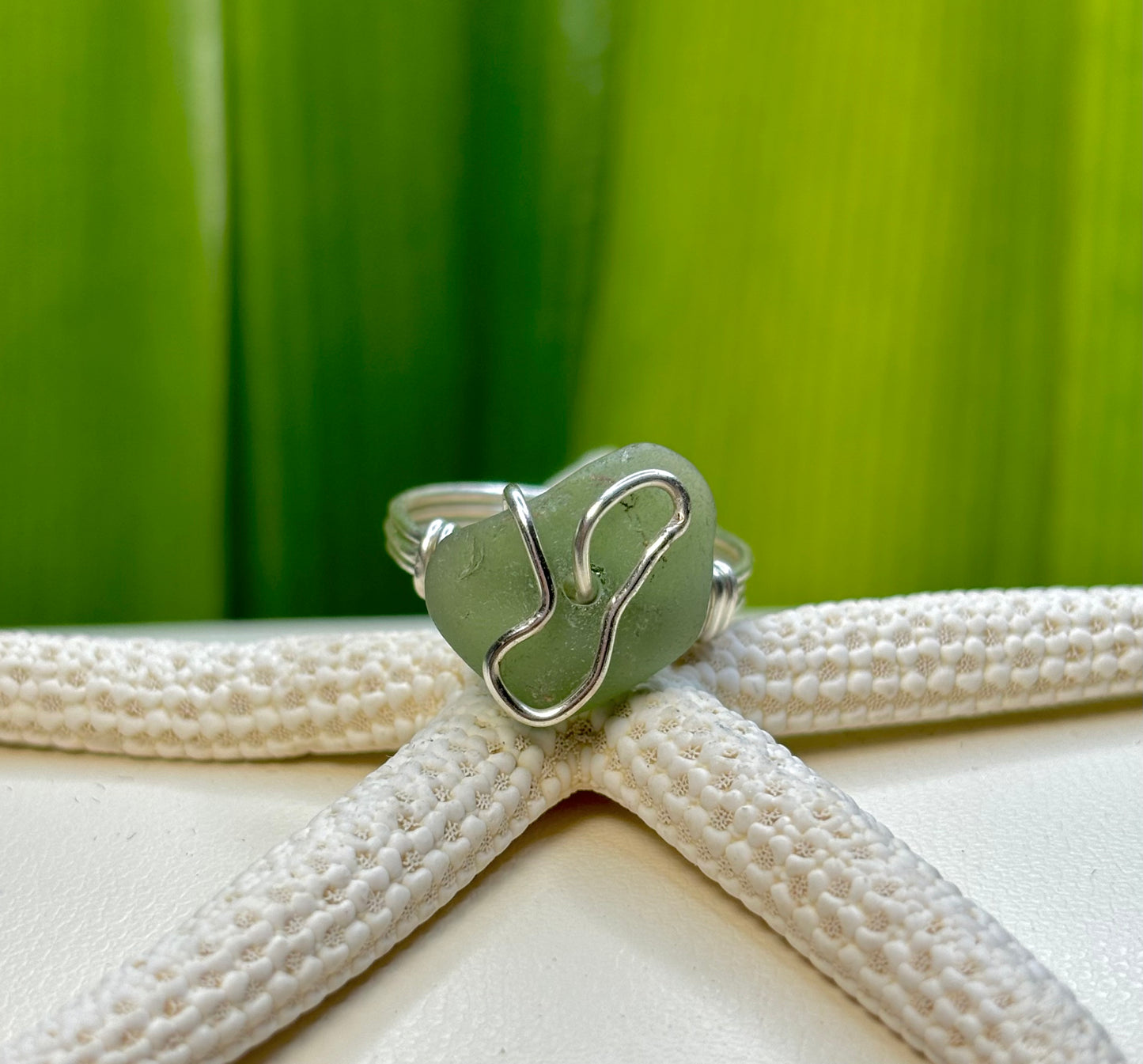 Sea Glass Ring Size 6